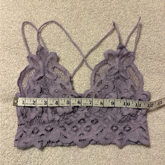 Free People One Lilac Purple Adella Lace Bralette Bra - Picture 6 of 12